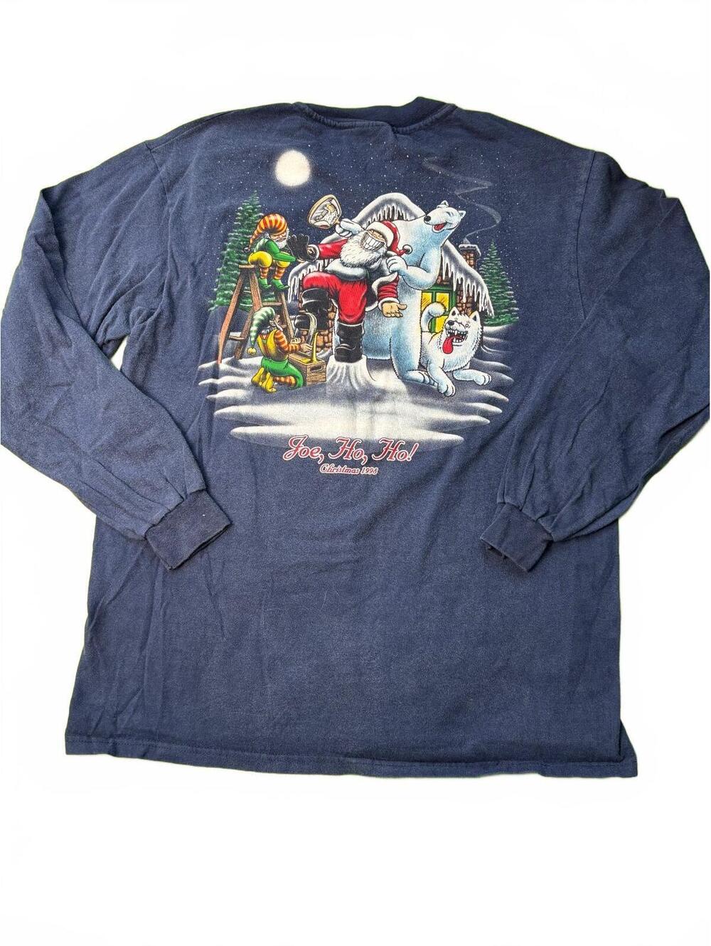 Vintage 1998 Joe, Ho, Ho! Christmas Long Sleeve Shirt